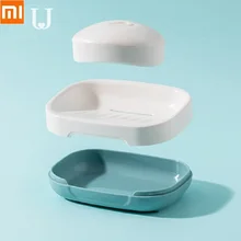 Xiaomi дренаж для мыла, коробка с двойным слоем мыла, мыльница для ванной комнаты, мыльница для ванной комнаты