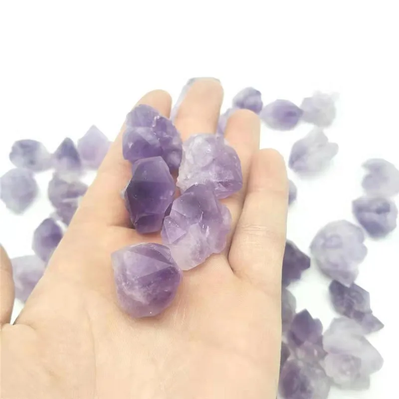 100 г сырой натуральный фиолетовый кристалл кварца грубая Аметист кластерный гравий для декоративного исцеления