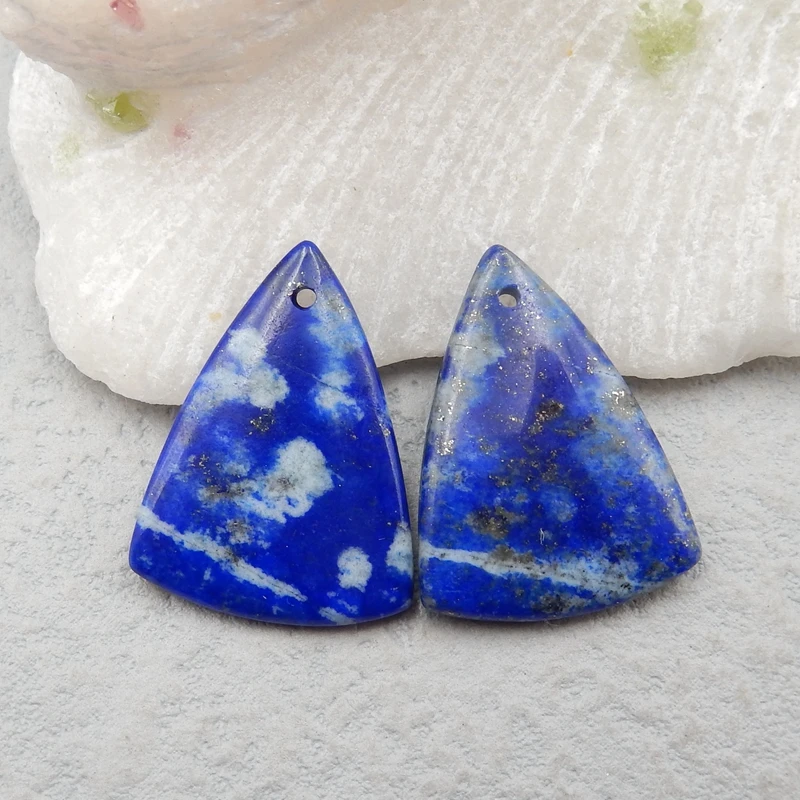 

Natural Lapis Lazuli Earring Beads,Fashion Earring Jewelry.26x19x4mm6g