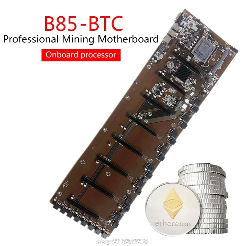 Mijnbouw Btc B85-BTC 6PCI-E Desktop Moederbord B85 Lga 1150 DDR3 16G SATA3 USB3.0 Mining A22 21 Dropship | Компьютеры и офис