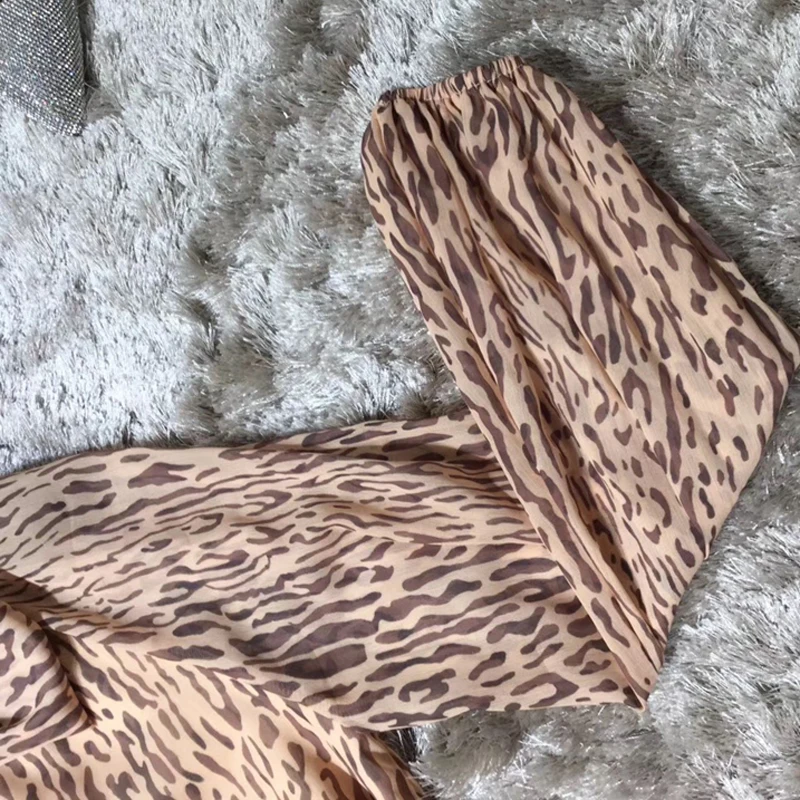 GoodliShowsi осенние высококачественные женские элегантные платья леопардовые кружевные буффы на рукавах женские шифоновые платья