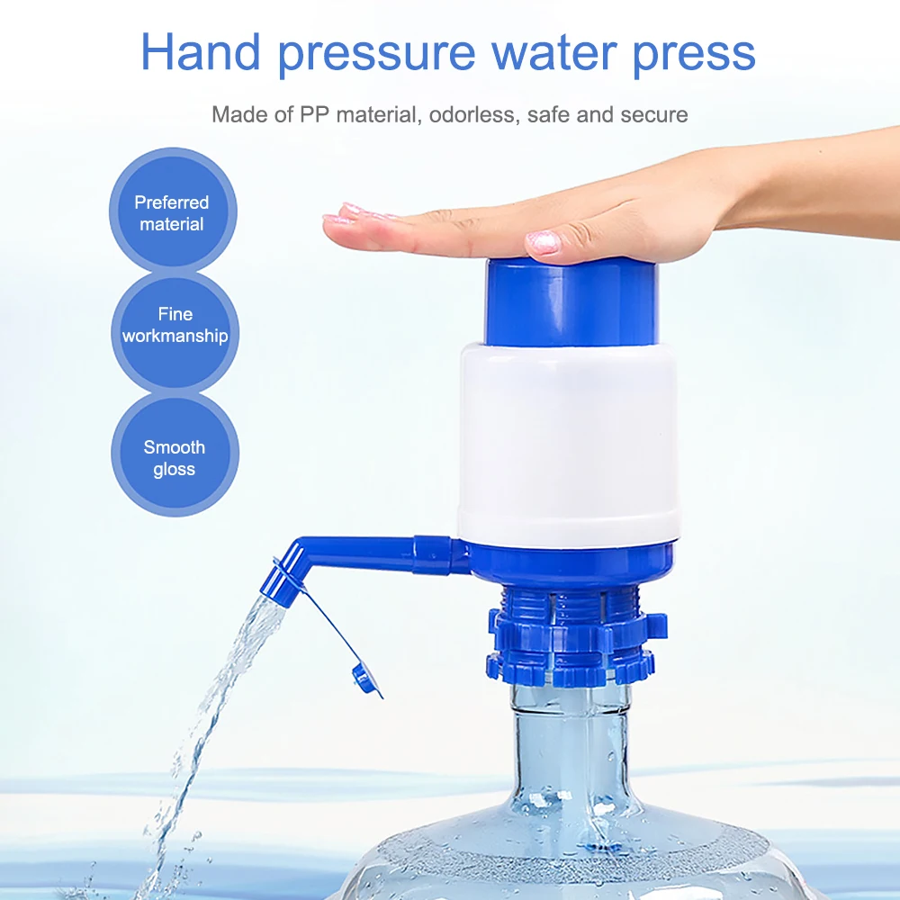 Portable Water Pump Dispenser Gallon Drinking Bottle Hand Press Removable Tube Innovative Manual Pump Dispenser Tools For Office