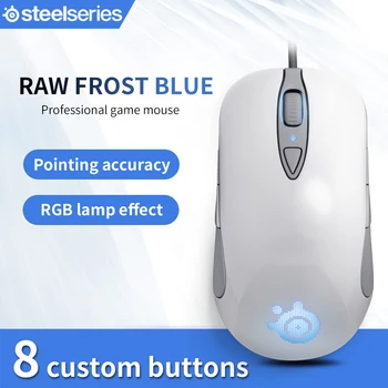 

original steelseries sensei raw/optical V2 frost blue fever orange laptop/computer wired gaming mouse 5600 dpi