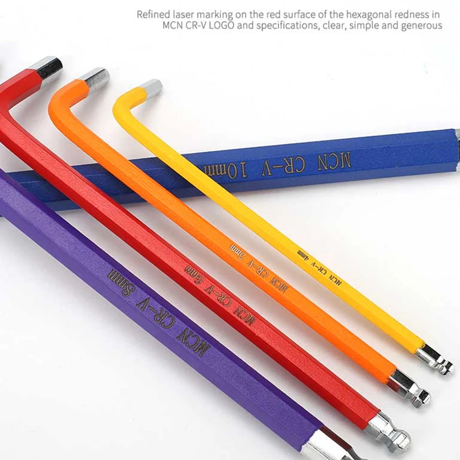 Billig MECHANIKER 9PCS Lange Kurze Arm Ball Point Hex Key Set Hohe Chrom Vanadium Stahl Reparatur Tools Leistungsstarke Typ