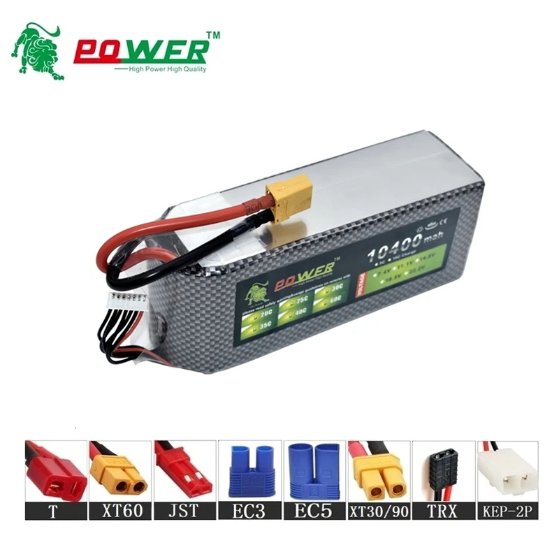 Лев мощность 22 2 v 10400maH 45C Lipo батарея для RC дронов автомобилей Лодка Quodcopter запасные