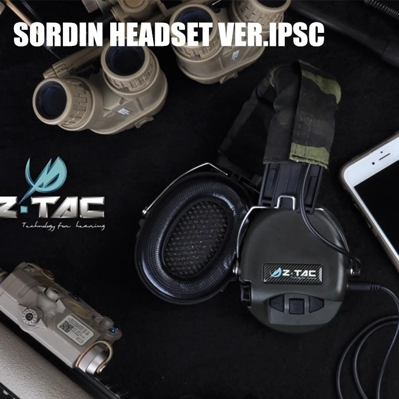 Z-Tactical страйкбольная гарнитура Sordin для IPSC шумоподавление стрельба наушники охотничьи защитные наушники для военного радио
