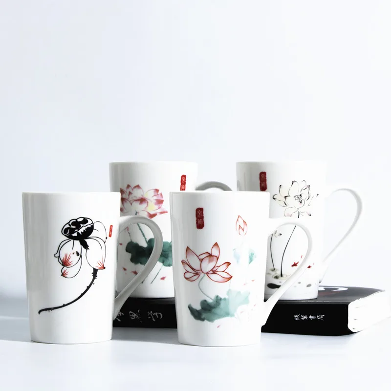 Китайская чайная кружка, чашка для заварки, креативная керамика с деревянной крышкой, вакуумный белый стакан на заказ с крышкой, украшение дома GG50mk