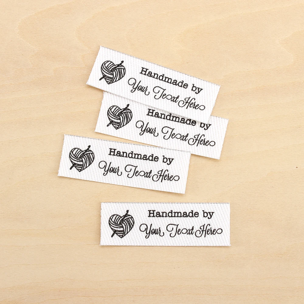 

128pcs Custom Ironing Labels, Logo or Text, Personalized Brand , Clothing Labels, fabric labels (TB3061)
