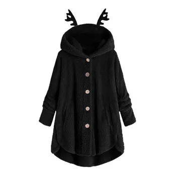 

new arrival sweatshirt Women Button Coat Solid Tops Hooded Pullover Loose Plus Size 5xl sweatshirts sudadera mujer