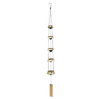 

Japanese-Style Pagoda Five-Story Blessing Wind Chimes, Retro Iron Bells, Metal Ornaments, Crystal Clear