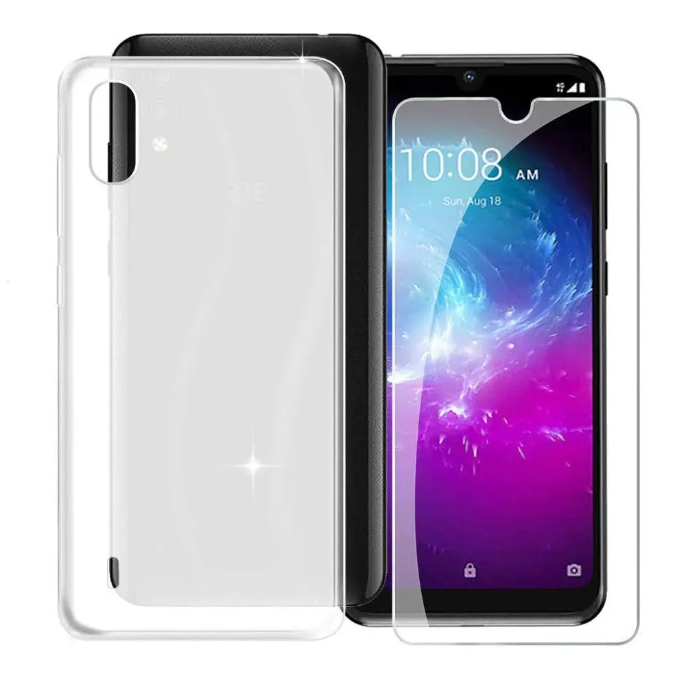 

For ZTE Blade A5 2020 Case Soft+ Tempered Glass for ZTE Blade A5 2020 Case TPU Coque For ZTE Blade A5 2020