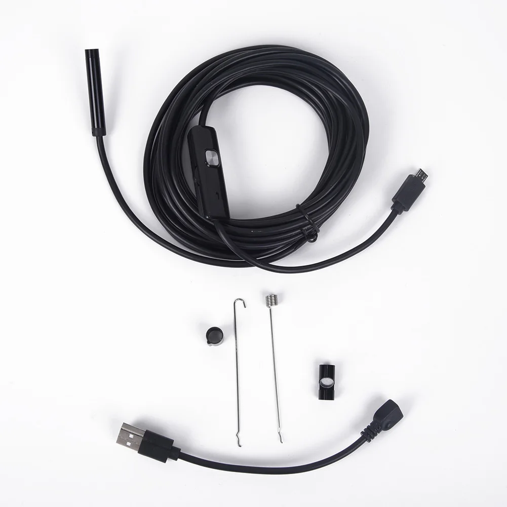 USB эндоскоп 7 мм Водонепроницаемый Бороскоп Инспекционная камера для Android видео Cam