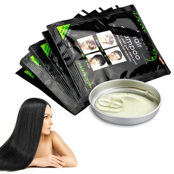 

10pcs/set White Hair Blackening Hair Dye Portable 2-in-1 Package Dyed Black Hair Shampoo One Wash Black Hair Repair