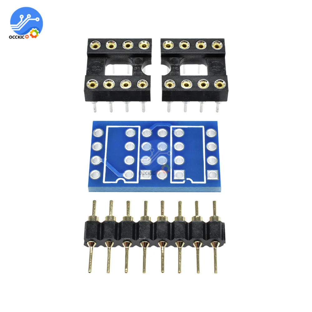 Двойной DIP8 К моно Opamp PCB + Pin Socket для NE5532 OPA627 OPA2132 TL072 P07|dip8|dip8 socket |