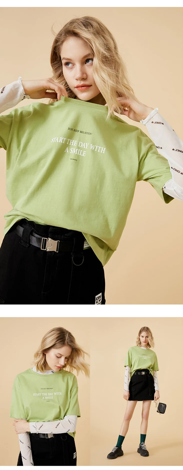 ONLY Women's Letter Print Short-sleeved T-shirt | 120101578