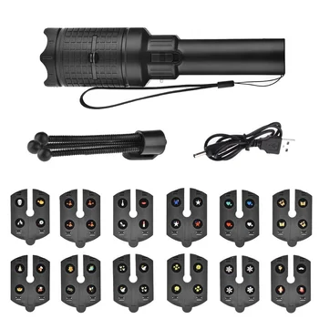 

ABS Plastic Outdoor Party Projector Flashlight Xmas 12 Slide Landscape Garden Film Lamp UV