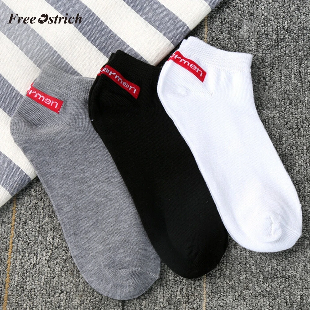 

Free Ostrich 1Pair Unisex Comfortable Stripe Cotton Sock Slippers Short Ankle Breathable Socks Good Material S06