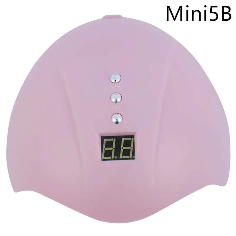 ENNKE УФ светодиодный светильник Профессиональный Гель-лак розовая Сушилка для ногтей 30 s/60 s/90 s таймер Star6 Светодиодный УФ-лампа Сушилка Маникюрный Инструмент - Цвет: Mini 5B