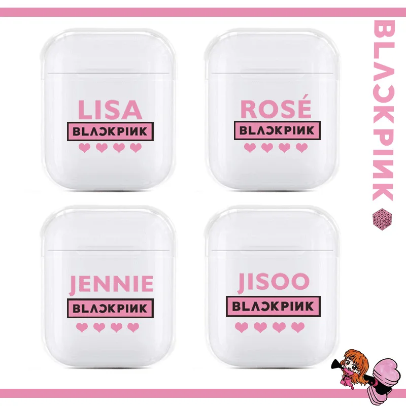 100 шт/партия BLACKPINK BP JISOO Роза Лиза Дженни прозрачные наушники чехол под ключ весы общая модель игрушка подарок