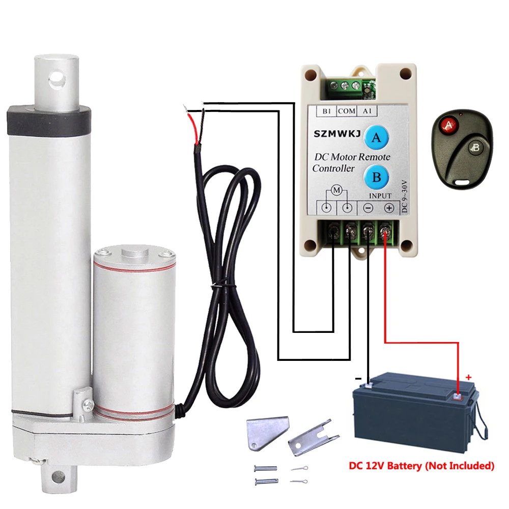 Details about   Linear Actuator 12" Stroke & Wireless Controller 330lbs 12Volt DC Electric Motor 