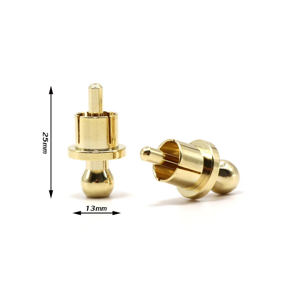 100 шт. Шум Фиксаторы 24 К Позолоченные Медь RCA Plug шапки Одежда высшего качества