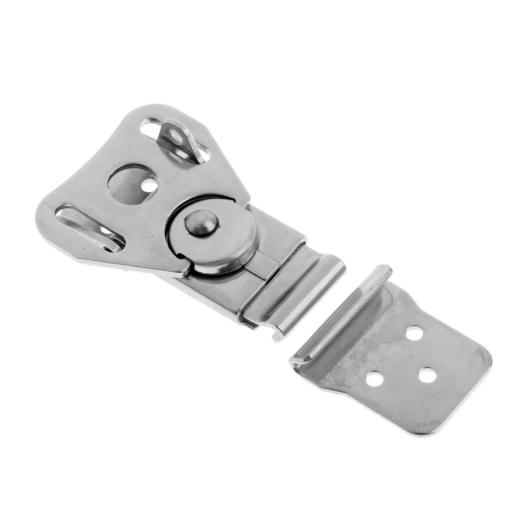 88 x 44mm Durable Marine Stainless Steel Flight Case Butterfly Rotate Turn Latch Lock with Eye Ring