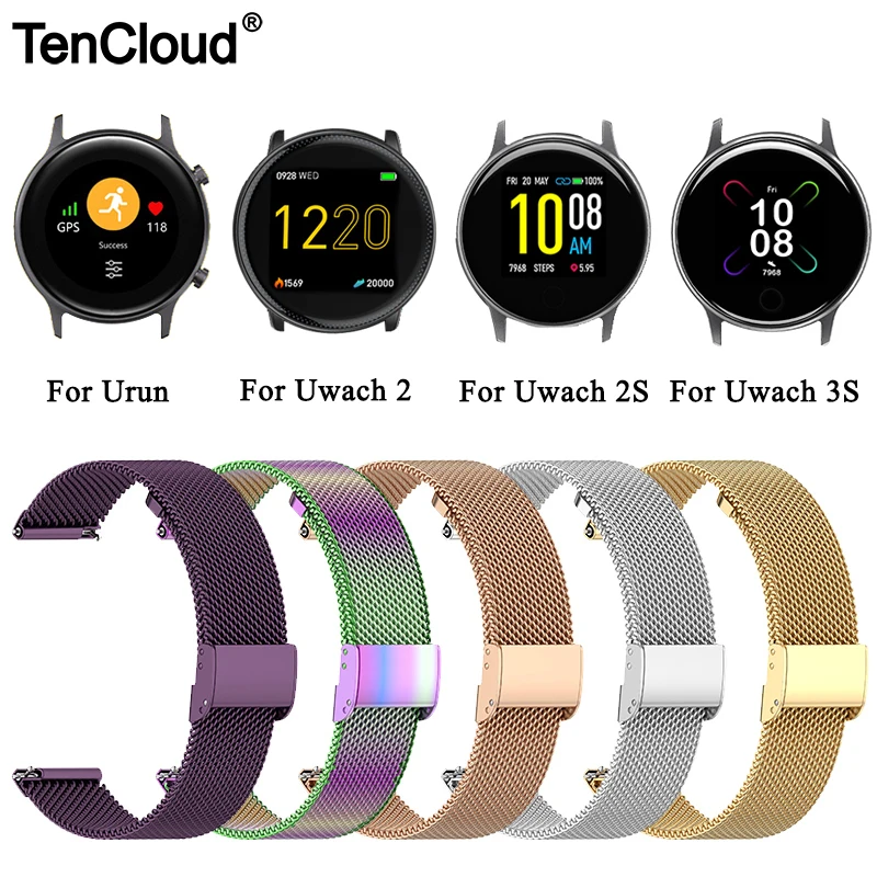 Ремешок из нержавеющей стали для Umidigi Uwatch 2S/3S металлический браслет Urun/Uwatch