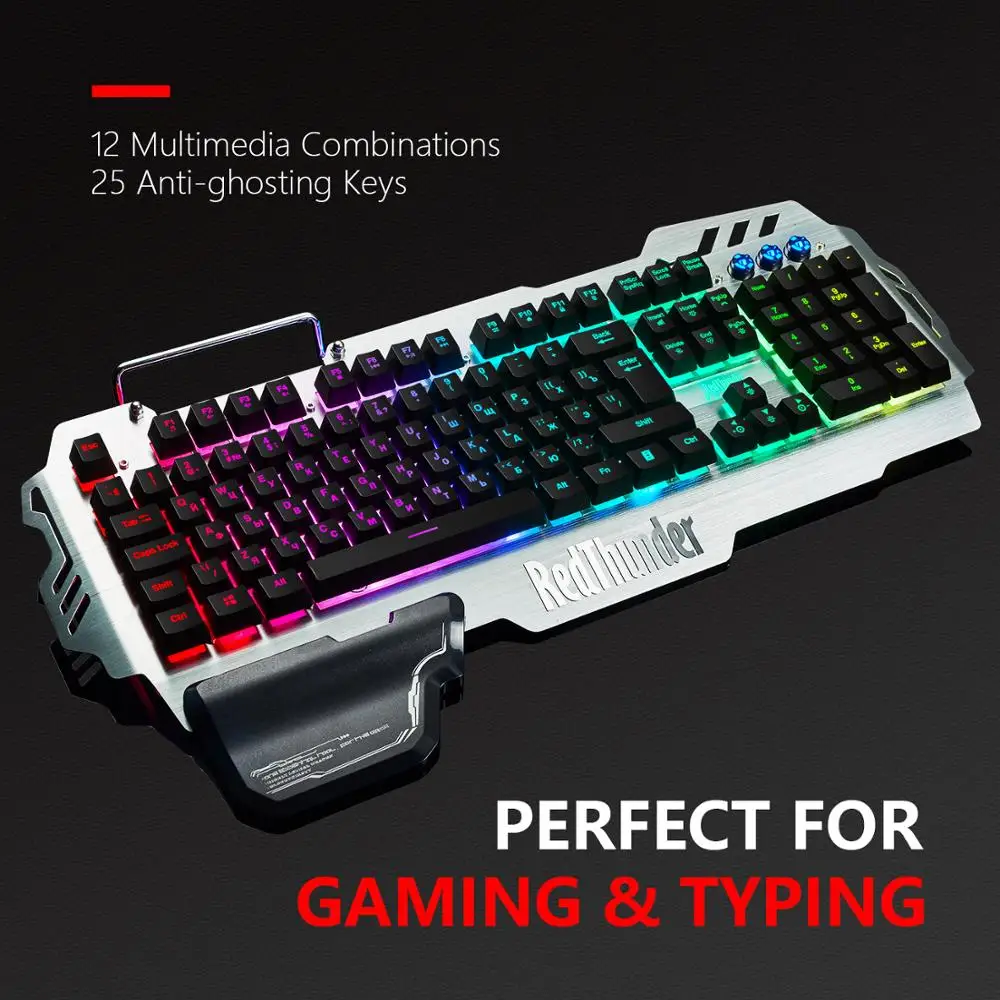 RedThunder K900 RGB Wired Gaming Keyboard 25 Keys Anti-Ghosting Mechanical  Feel Ergonomics for PC Russian Spanish French - AliExpress