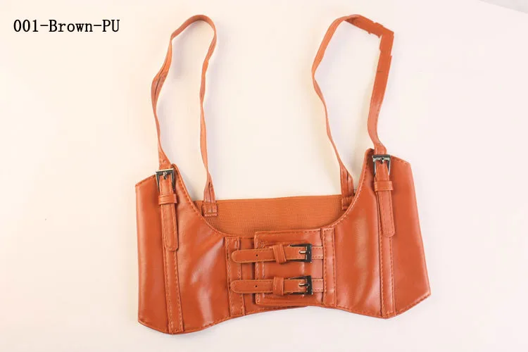 001-Brown Deepeel 1 шт. 10 см* 74 см женский ремень широкий пояс-ремень кожаные аксессуары Пояс Ретро панк кожаный корсет пояс для чулок YK731 - Цвет: 001-Brown
