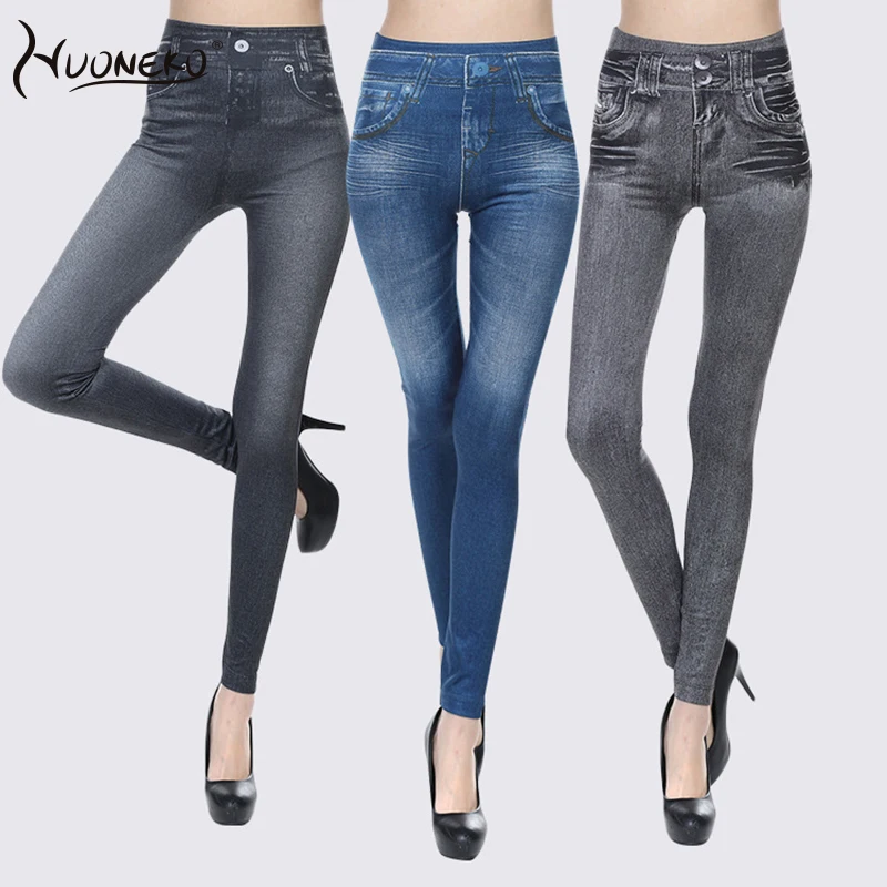 black leggings Leggings Women Push Up Fleece Lined Winter Warm Leggings Imitation Jeans Slim Pants Fashion Clothes Pencil Lady Jeggings WLG01 adidas leggings