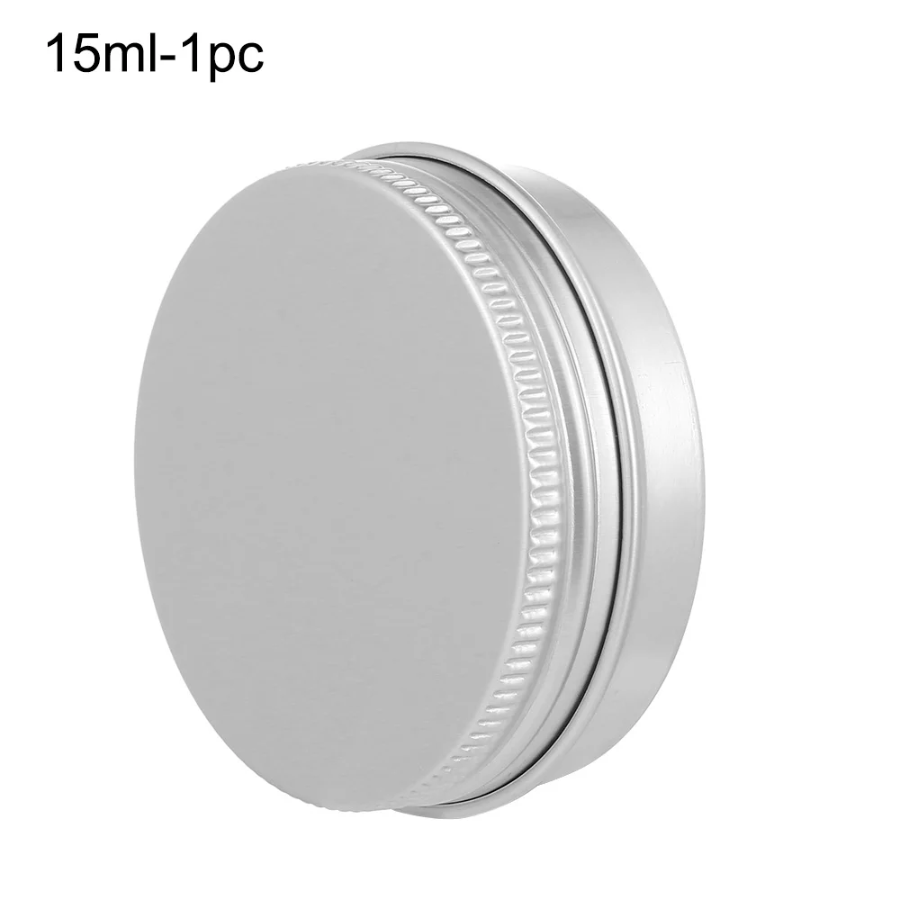 15ml-1pc 10/15/30/50/60/80 мл пустые Алюминий банки многоразовый Косметический Горшок фарфоровый кувшин верхний крем мазь образец со слезоточивым газом Кепки макияж коробочка с воском - Цвет: 15ml-1pc