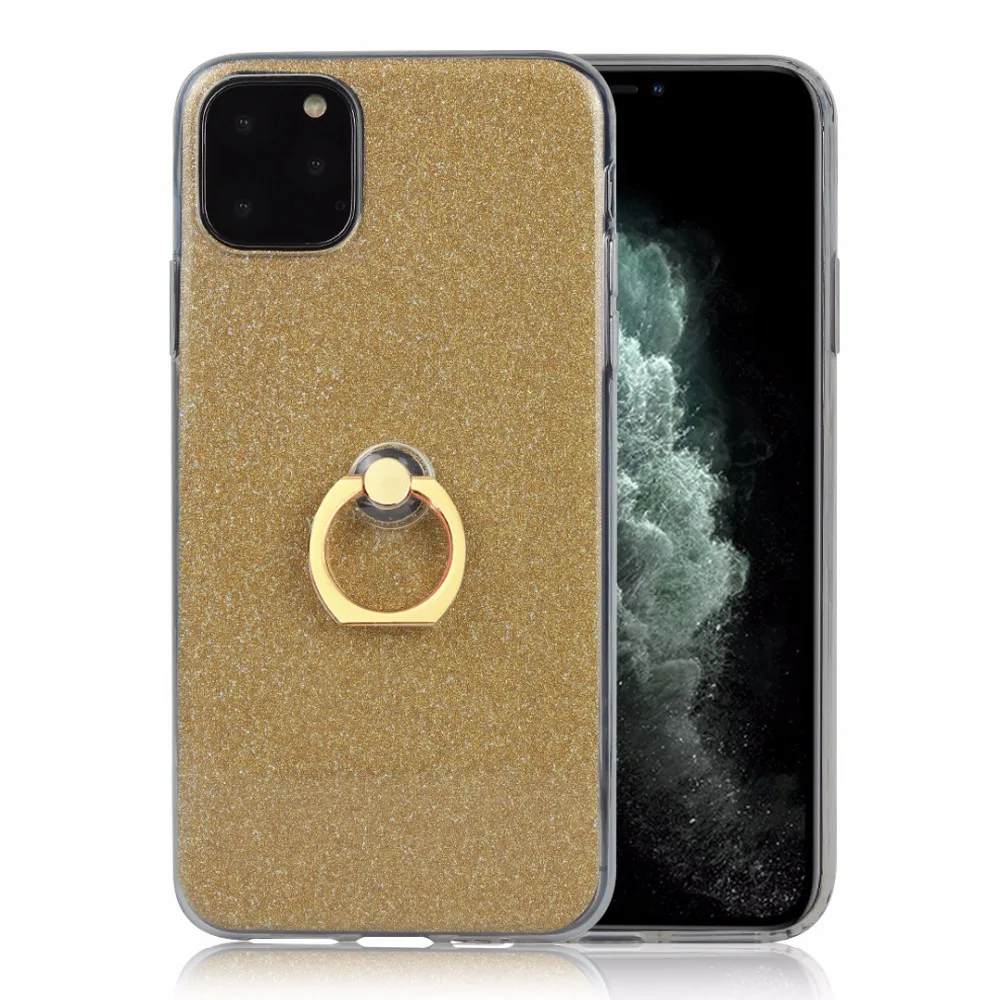 20 шт./лот блестящее кольцо корпус фары жесткий чехол для iphone 5 6 7 8 X XS XR XS Max 6 7 8 plus 11 Pro Max чехол-подставка