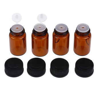 

10Pcs Useful Empty 2ML PVC Amber Essential Oil Bottle With Orifice Reducer And Cap Small Brown Perfume Oil Vials Sample Bottle