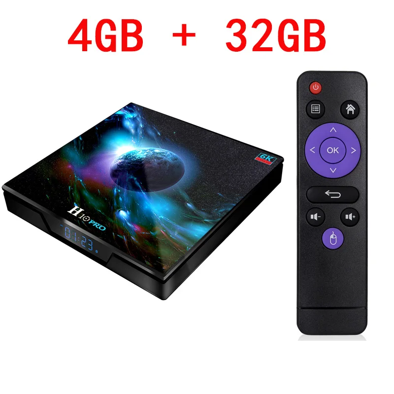 H10 Pro Smart tv BOX Android 9,0 4 Гб 64 Гб 32 Гб Allwinner H603 2,4G& 5G wifi 1080P 4K Google Netflix Youtube телеприставка pk X96H - Цвет: 4G 32G TV BOX