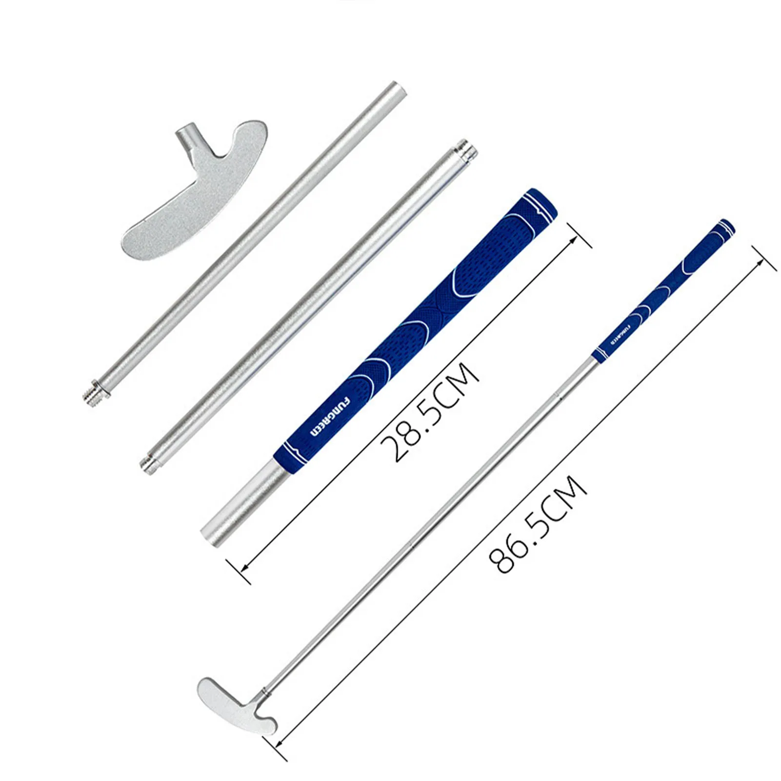 3-section Golf Putter Aluminum Alloy Portable Detachable Left And Right Hand Double-sided Putter For Golf Practice Accessories