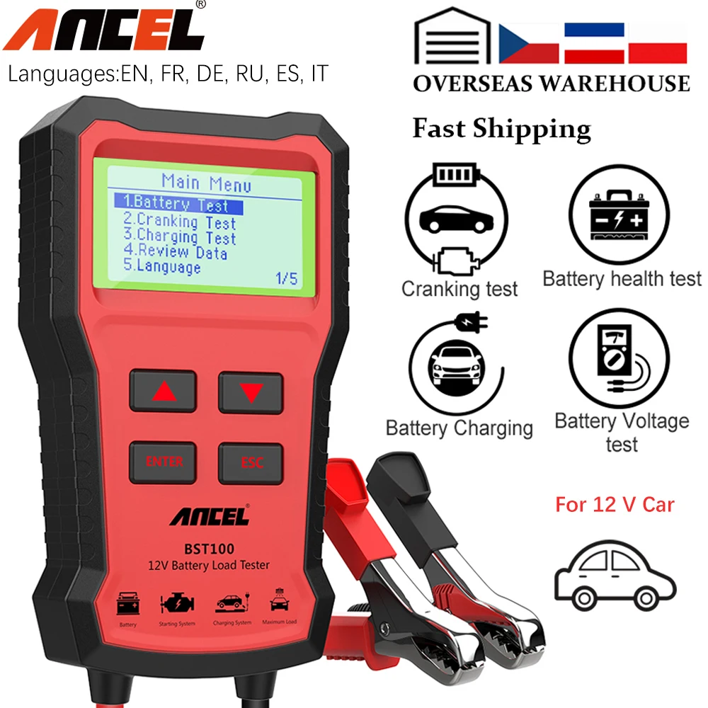 ANCEL BST100 12V Car Battery Tester 