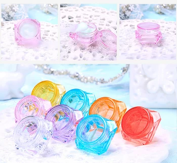 

Small Refillable Bottle Eyeshadow Face-Cream Lip-Balm Sample-Container Empty-Jar Cosmetic Colorful Diamond Jar Travel Makeup
