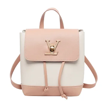 

Women's Fashion Small Schoolbag Cute Girl Handbag Drawstring Closed Shoulder Bag Messenger Bag PU Leather