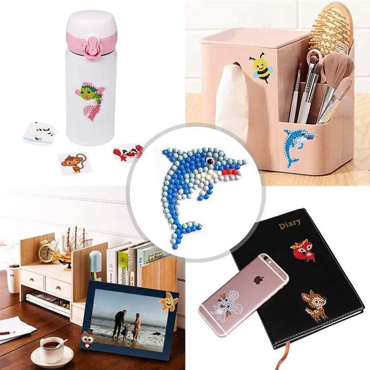 5D Diamond Painting Kits for Kids DIY Animals Diamond Painting Stickers Handmade Digital Diamond Arts Craft Mosaic Stick - 3
