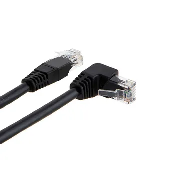 

Right Angle Down Cat6 Ethernet Cable 90 Degree Up Down Angle UTP Network Patch Cable Cat 6 Black 1M 2M 3M