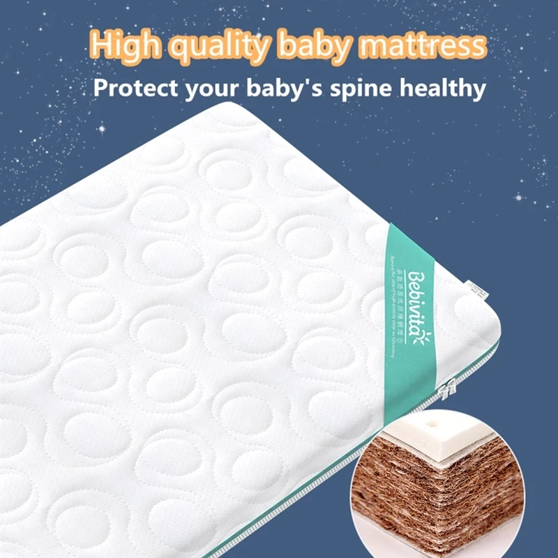 Beiweita Baby Mattress Natural Coconut Palm Latex Suitable Four Seasons