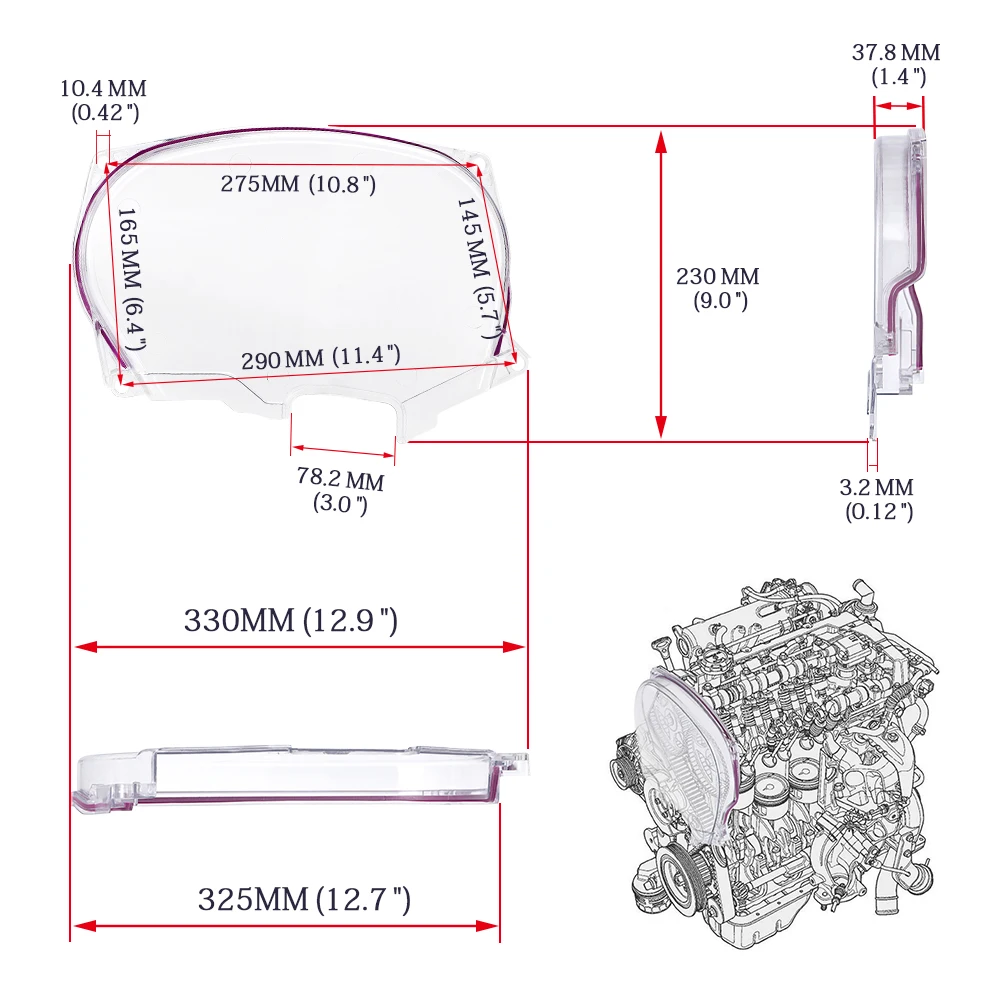 Vvt Camshaft Adjuster Timing Gear Cam Gear Cover Timing Belt Cover Turbo Cam Pulley For 96-05 Mitsubishi Evolution Lancer EVO4-8 4G63 PQY6338