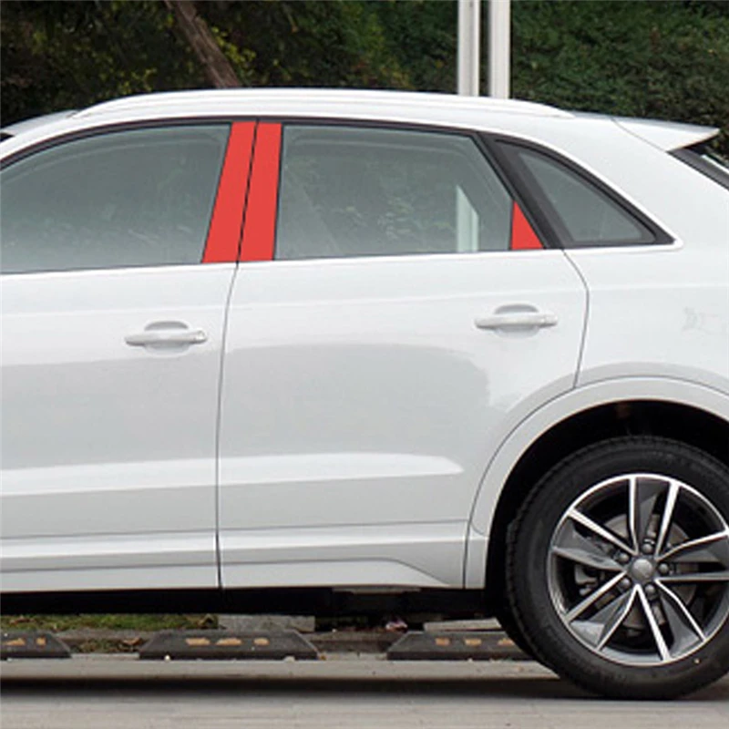 Автомобильный стиль, оконные колонны, накладка, защитная пленка, наклейка, хром, внешние аксессуары для Audi Q3 8U