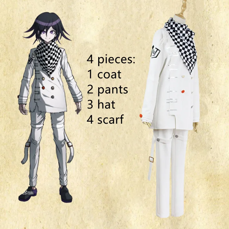 Danganronpa V3: Killing Harmony Ouma Kokichi белый вечерний костюм костюмы для косплейной вечеринки Хэллоуин форменный Плащ Аниме sui - Цвет: Ms