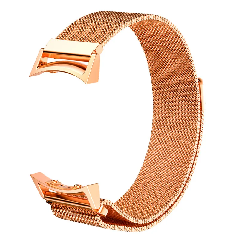 Rose Gold 20 мм Нержавеющая сталь Миланский ремешок для наручных часов samsung Шестерни S2 R720 ремешок для смарт-часов аксессуары ремешок с разъемом - Цвет ремешка: Rose Gold