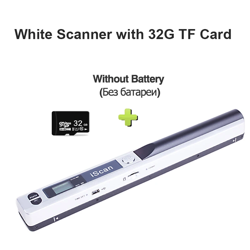 iScan Portable Handheld Scanner Document A4 Book Scanner Color Photo Image Scanner 900DPI Support JPG PDF Format With 32G Card color scanner Scanners