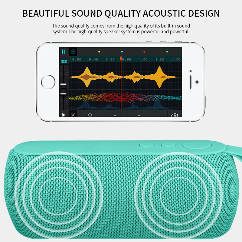 Беспроводная уличная Портативная звуковая коробка 3D стерео музыкальная Bluetooth