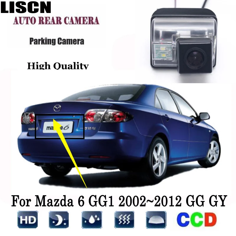 Камера заднего вида для Mazda 6 GG1 2002 ~ 2012 GG GY wagon CCD камера ночного видения номерного