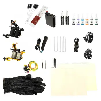 

Complete Tattoo Kit for Beginners Tattoo Power Supply Inks Tattoo Needles Shader Liner Machine