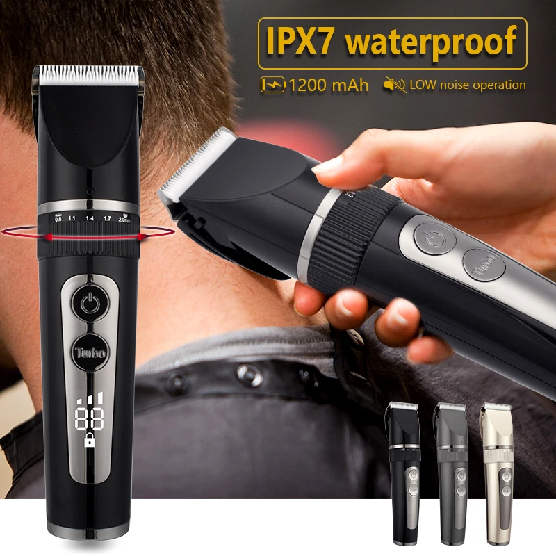 Vendedor Caliente Cortadora de pelo profesional para hombres, maquinilla de afeitar eléctrica recargable, para cortar Máquina Cabello, Barba, carga rápida 0LdJlXXOlz1